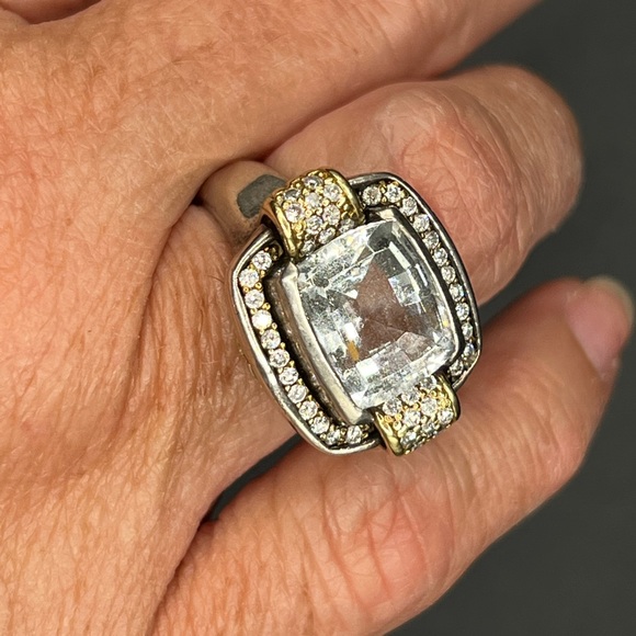 LAGOS Jewelry - LAGOS Gold and Silver Ring with Diamonds Accents